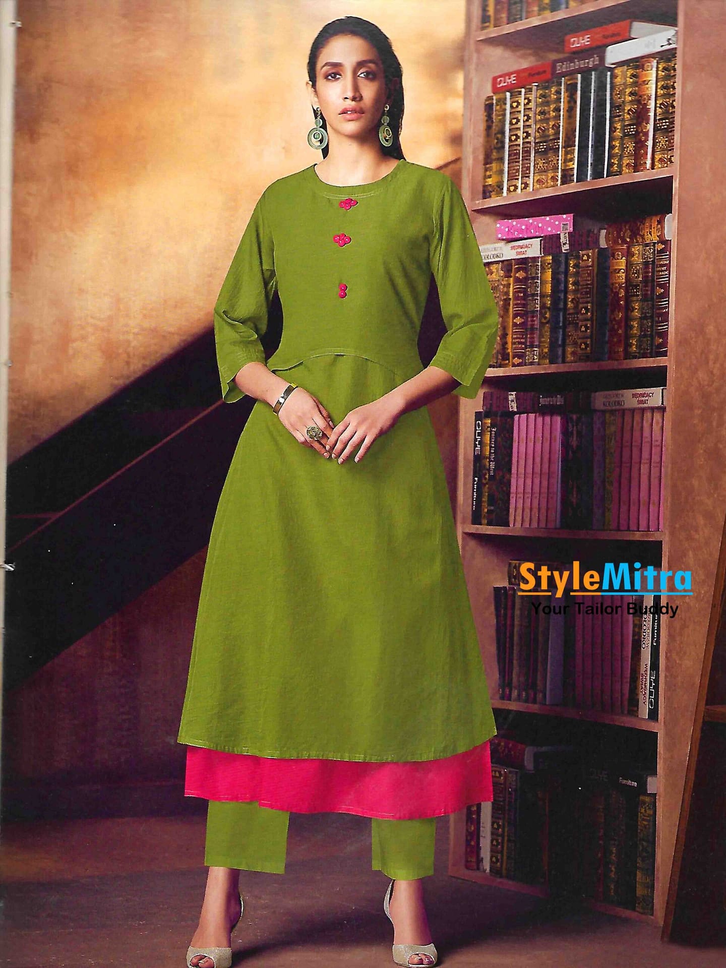 Women's Green Colour South Cotton Kurta 